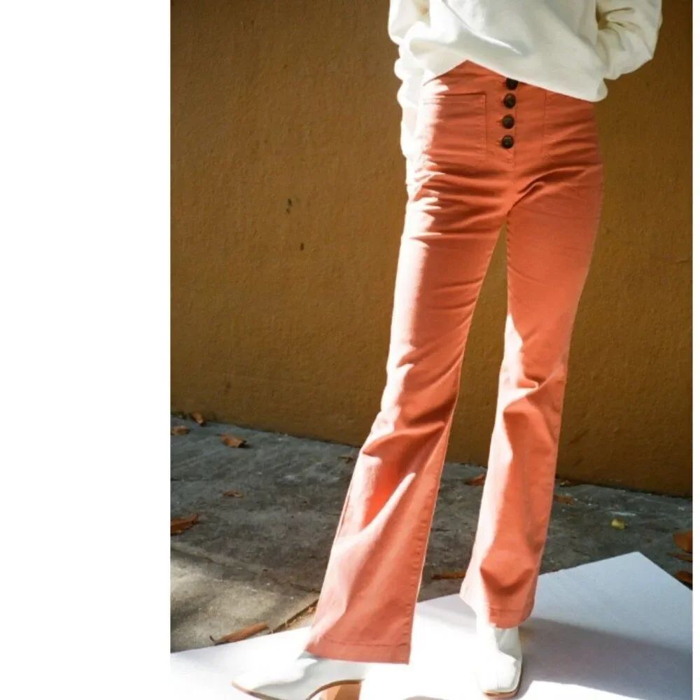 Like New! Paloma Wool Margherita Pants High Waisted  in Coral in Size 36